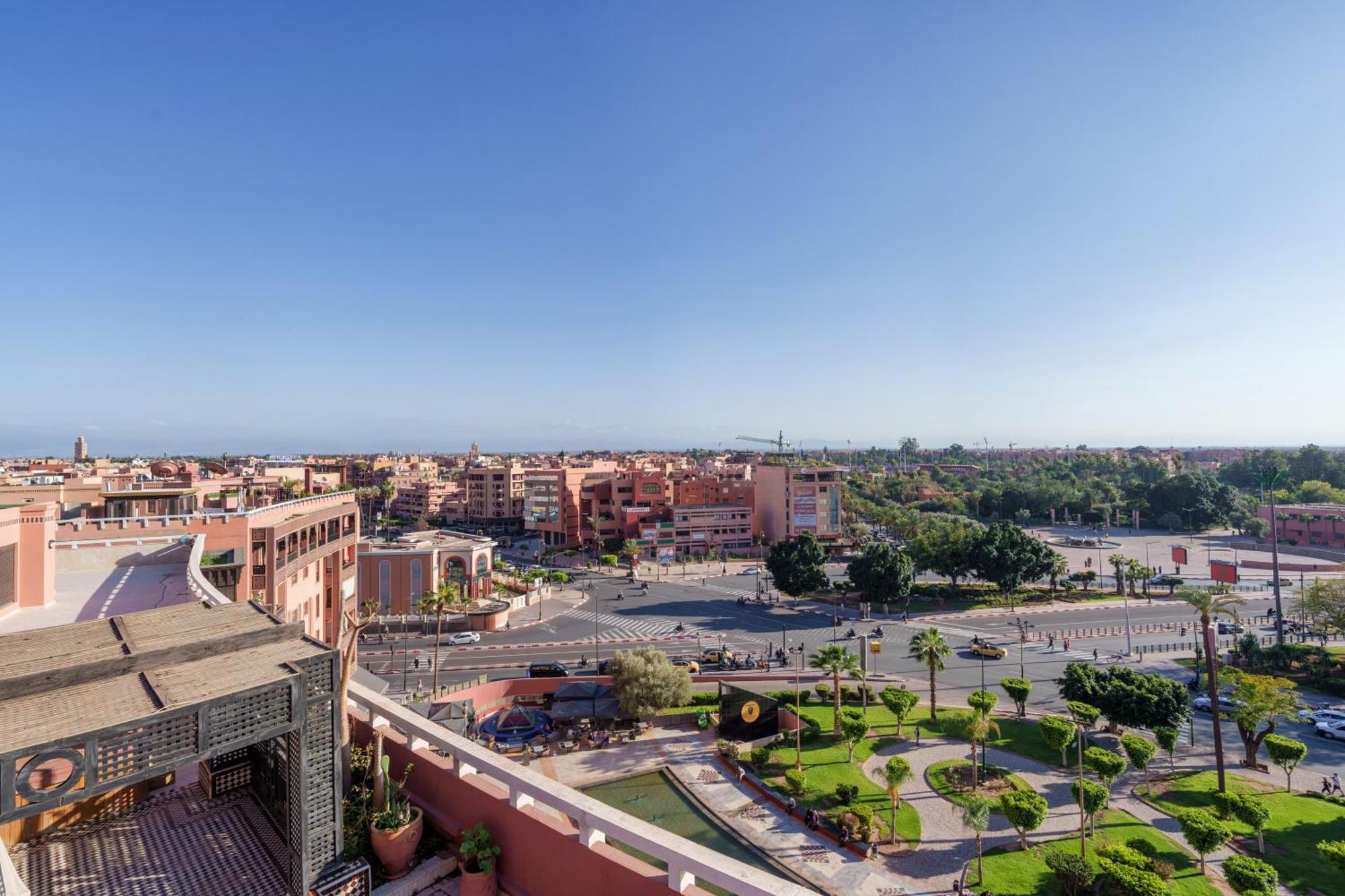 Appartement Chic Gueliz Plaza Avec Vue Marrakesh Exteriör bild