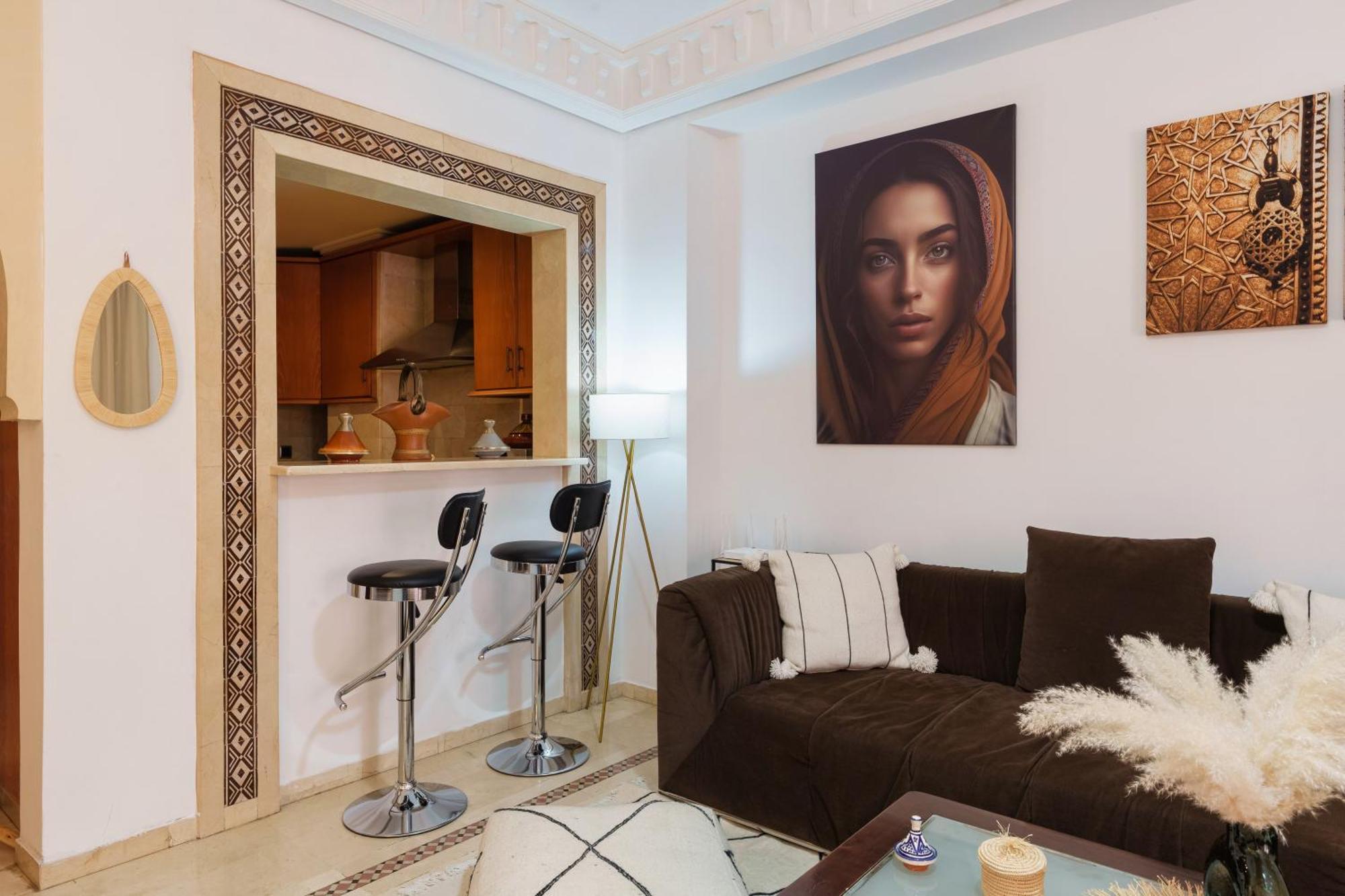 Appartement Chic Gueliz Plaza Avec Vue Marrakesh Exteriör bild